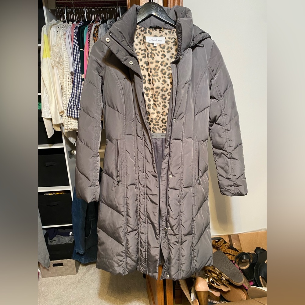 Gray Calvin Klein Parka - down